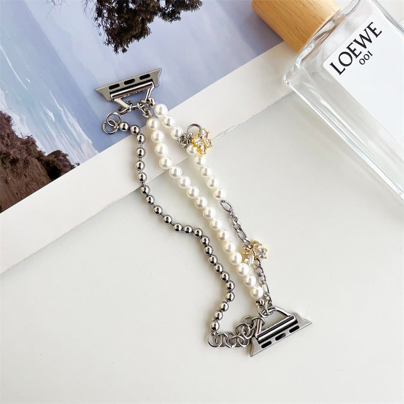 Pearl Metal Chain Watch with Small Fragrance