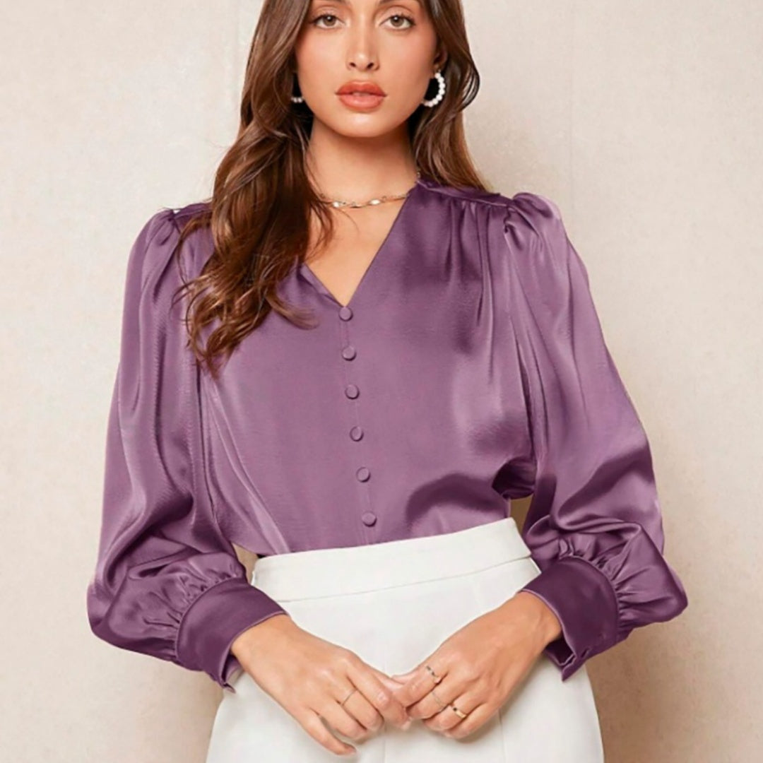 Women’s Satin Shirt | Elegant Fashion Charm Top