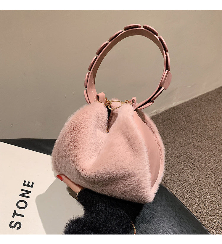 Furry Crossbody Bag – Winter Small Handbag for Women