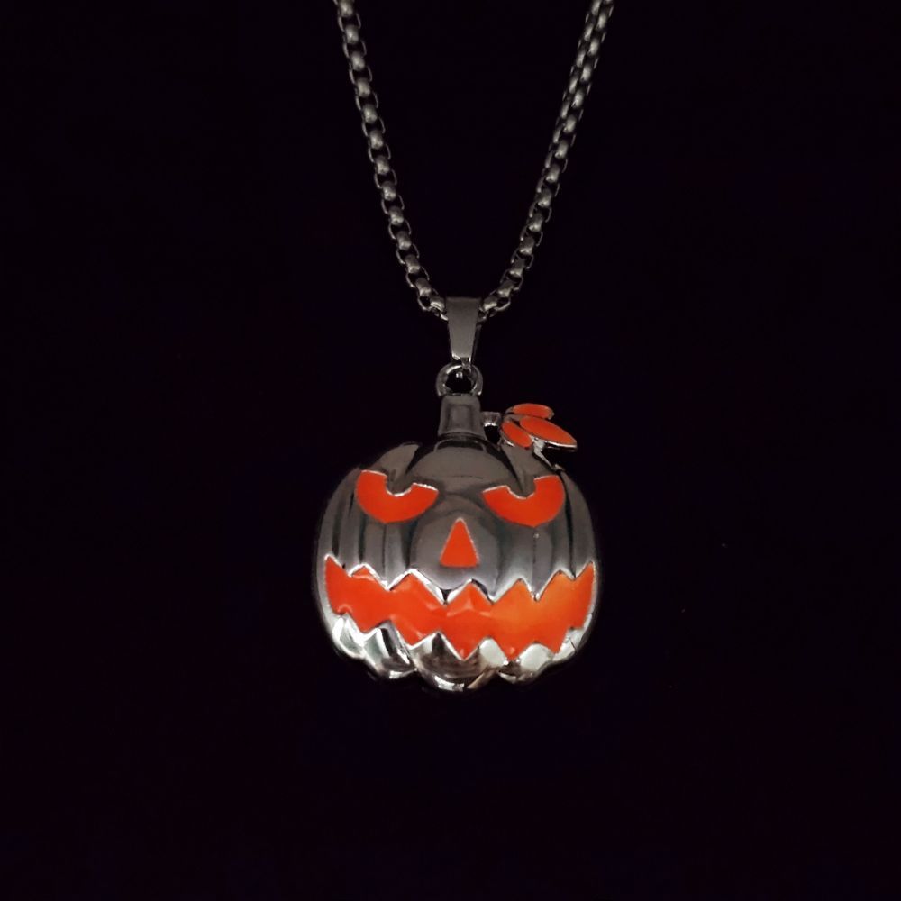 Halloween Luminous Pumpkin Necklace | Glowing Ghost Pendant Fashion Jewelry Gift