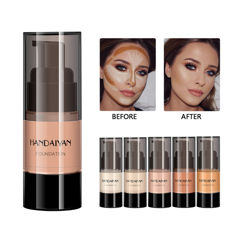 HANDAIYAN Full Cover Waterproof Liquid Foundation – Moisturizing Base