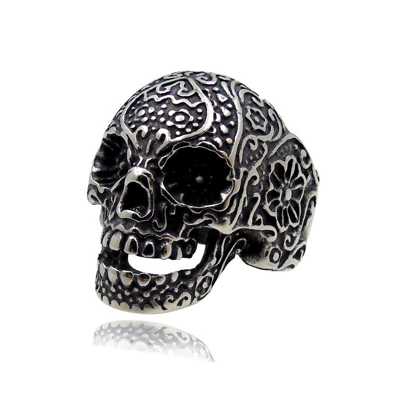 Hip Hop Skull Ring – Trendy Punk Men's Personality Ring