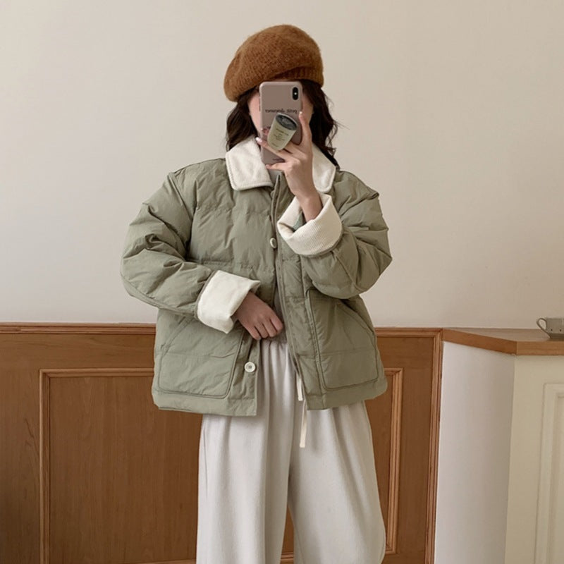 Women’s Winter Short Loose Cotton Coat | Cozy Casual Outerwear