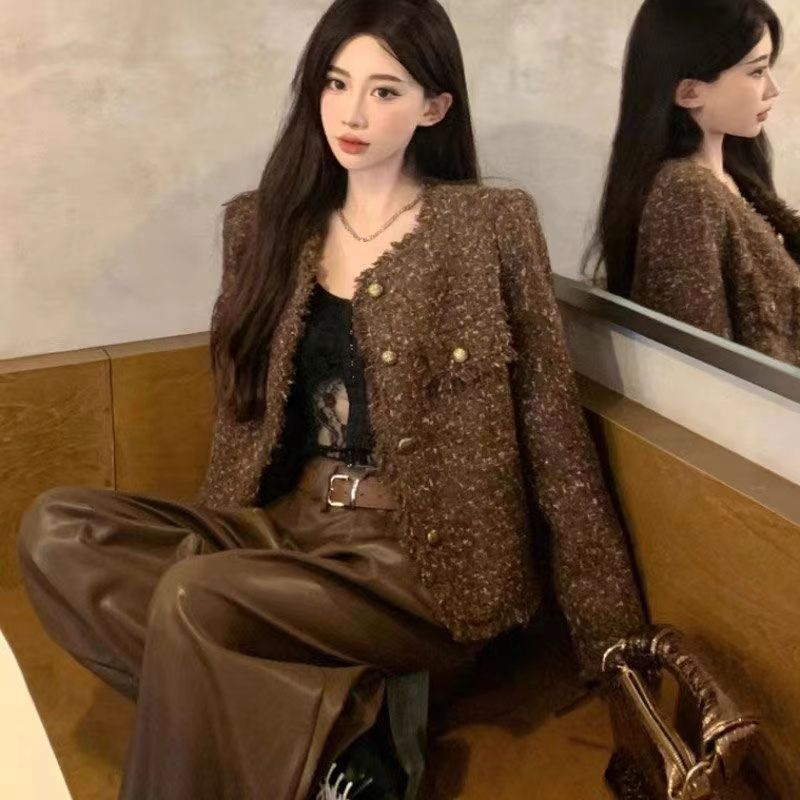 Women's Tassel Short Cardigan Top – Soft Polyester Knit