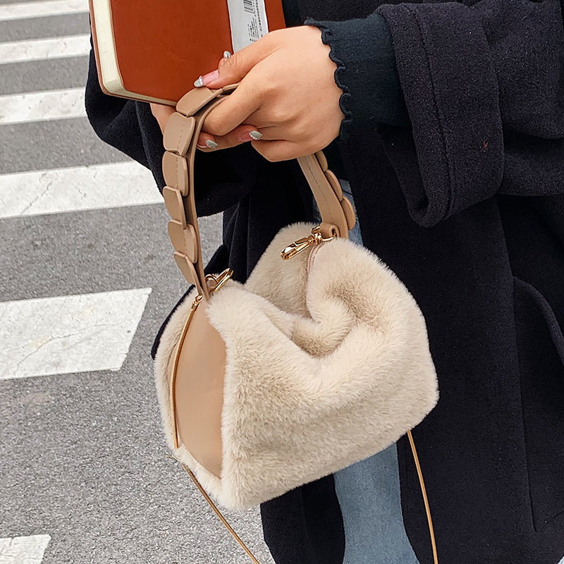 Furry Crossbody Bag – Winter Small Handbag for Women
