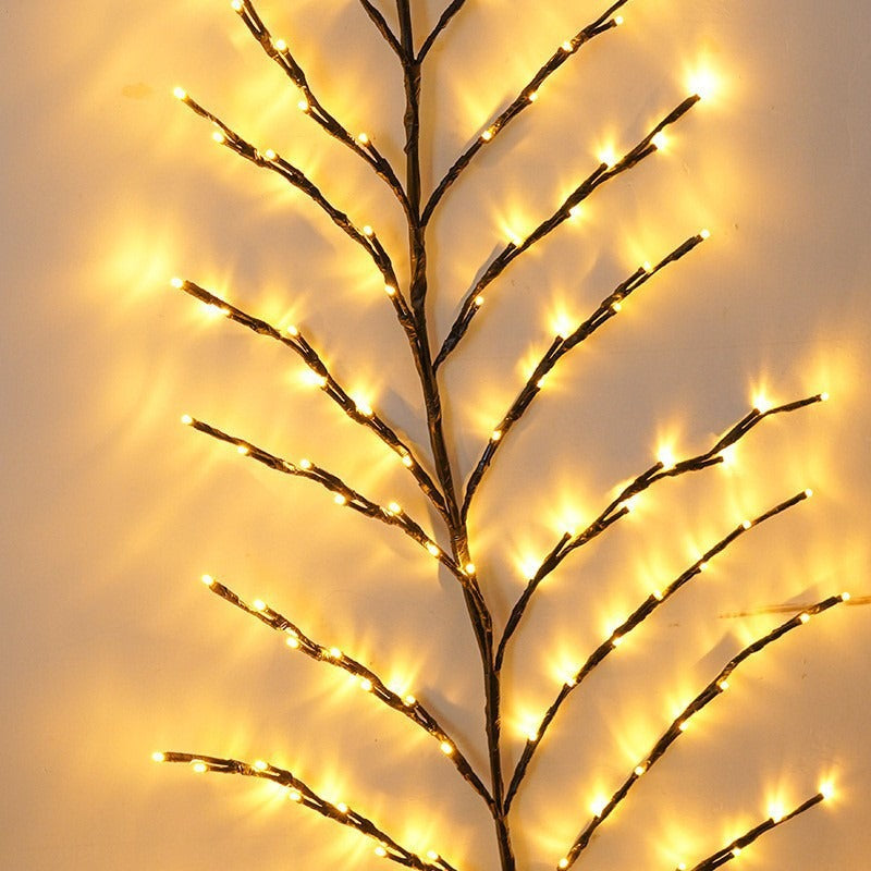 LED Christmas Leaves Rattan Lamp | Indoor Bedroom Holiday Décor