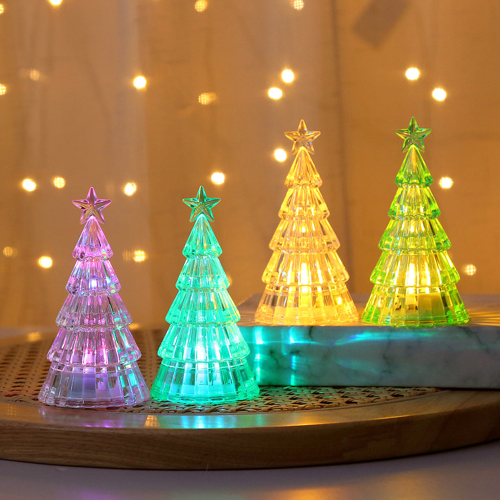 ]Light-Emitting Crystal Christmas Tree Night Lamp | Holiday Décor
