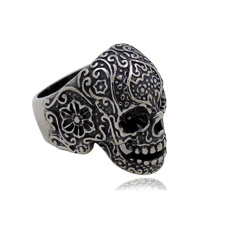 Hip Hop Skull Ring – Trendy Punk Men's Personality Ring