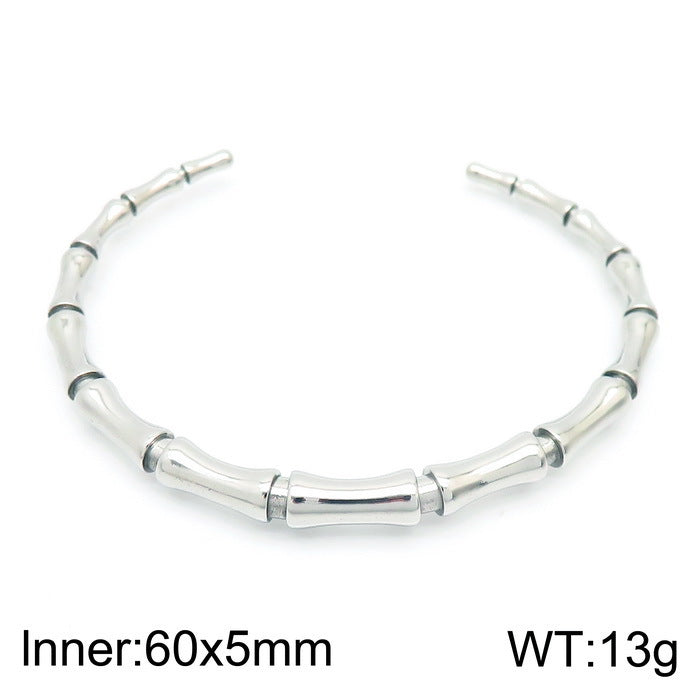 Titanium Steel Bamboo Bracelet for Women