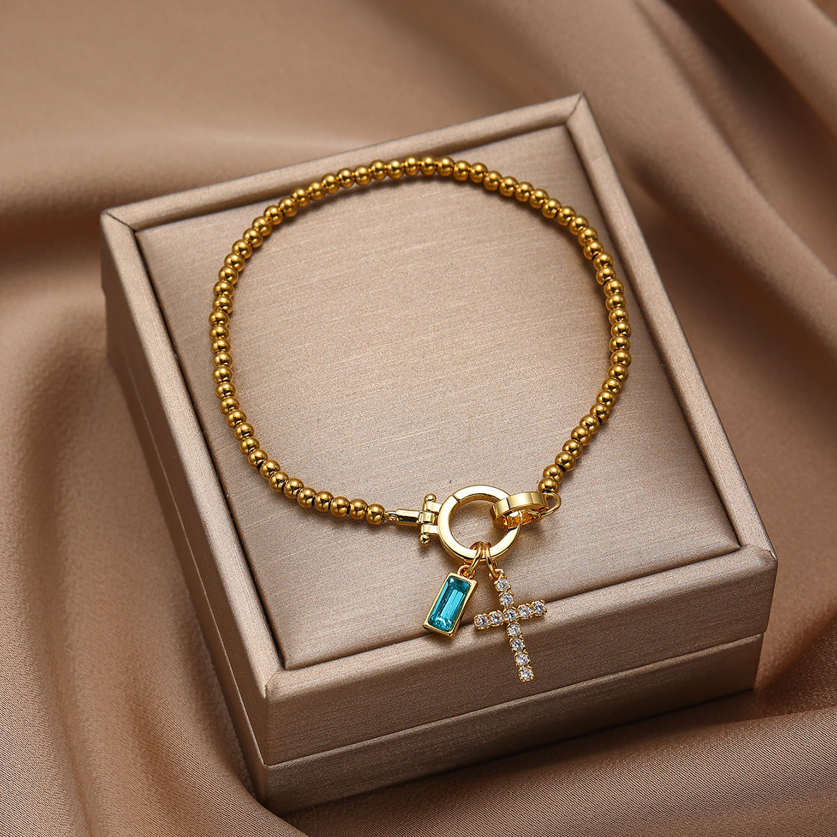 Zodiac Moon Stone Pendant Bracelet – Adjustable Astrology Jewelry for Women & Men