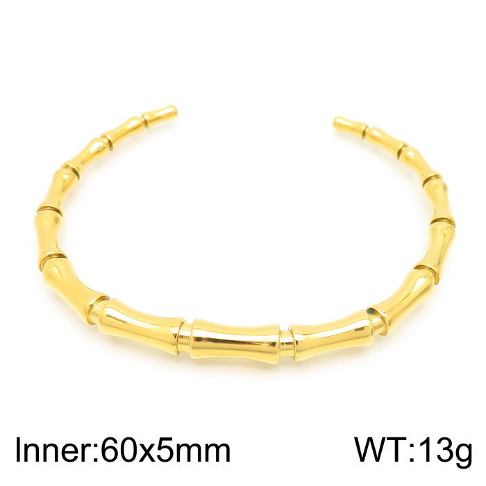 Titanium Steel Bamboo Bracelet for Women