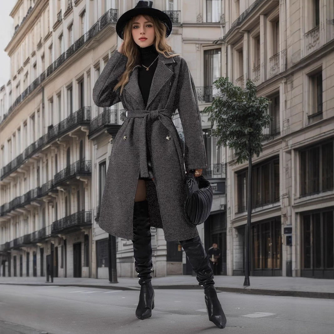Lace-Up Trench Coat