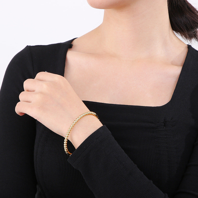 Titanium Steel Bamboo Bracelet for Women