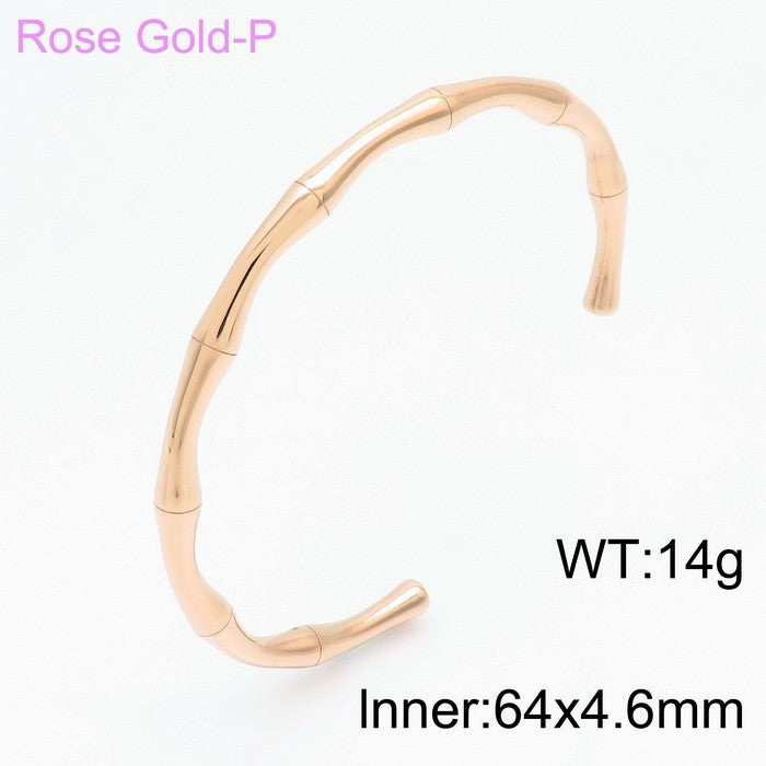 Titanium Steel Bamboo Bracelet for Women