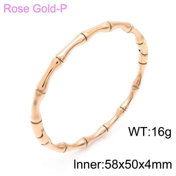 Titanium Steel Bamboo Bracelet for Women