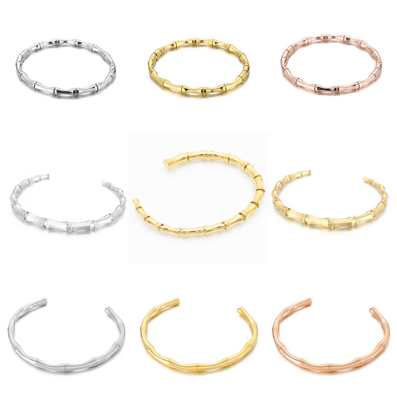 Titanium Steel Bamboo Bracelet for Women