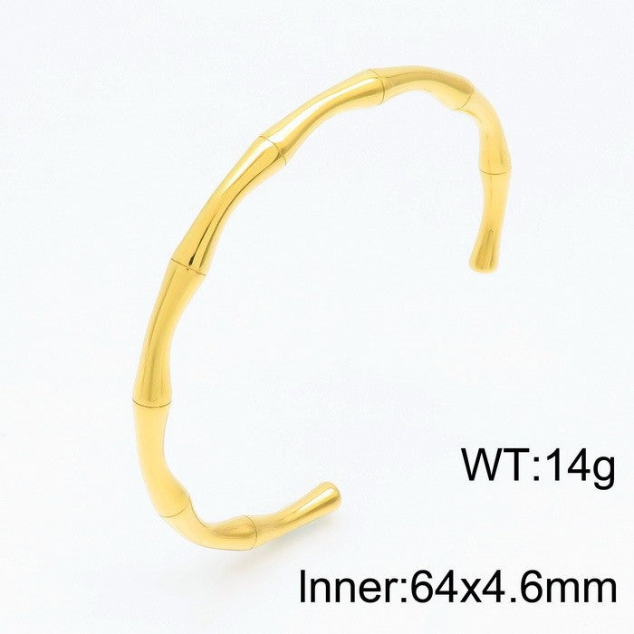 Titanium Steel Bamboo Bracelet for Women