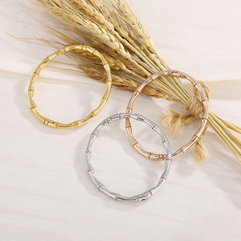 Titanium Steel Bamboo Bracelet for Women