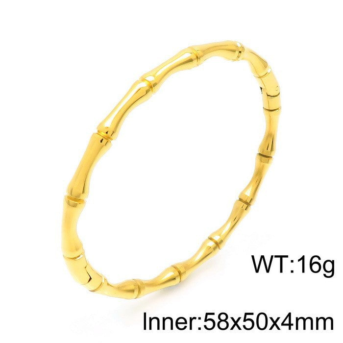 Titanium Steel Bamboo Bracelet for Women