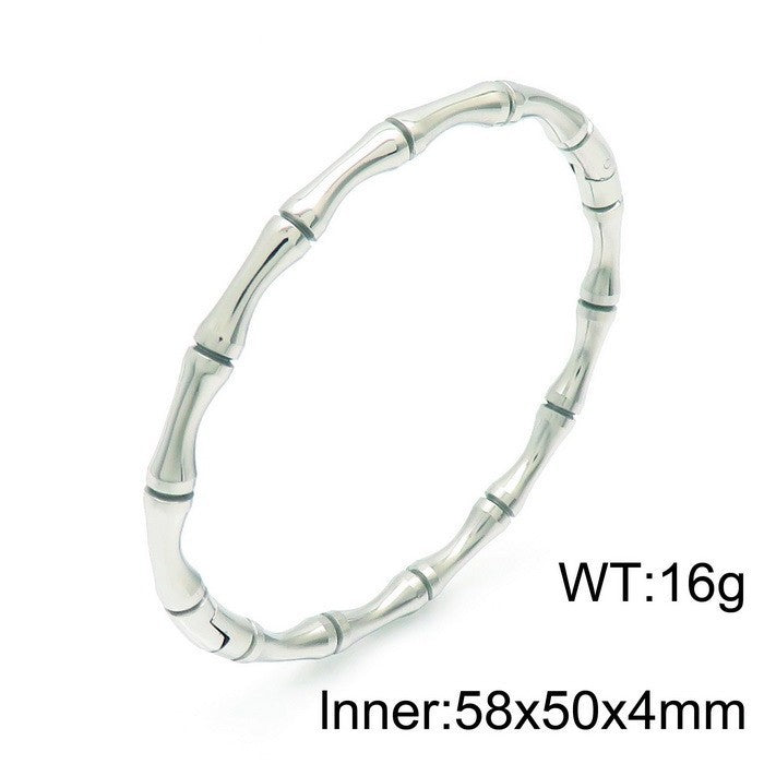 Titanium Steel Bamboo Bracelet for Women