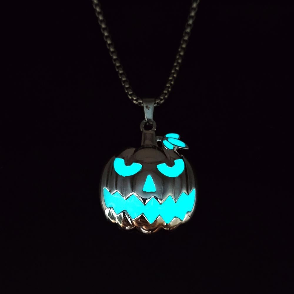 Halloween Luminous Pumpkin Necklace | Glowing Ghost Pendant Fashion Jewelry Gift