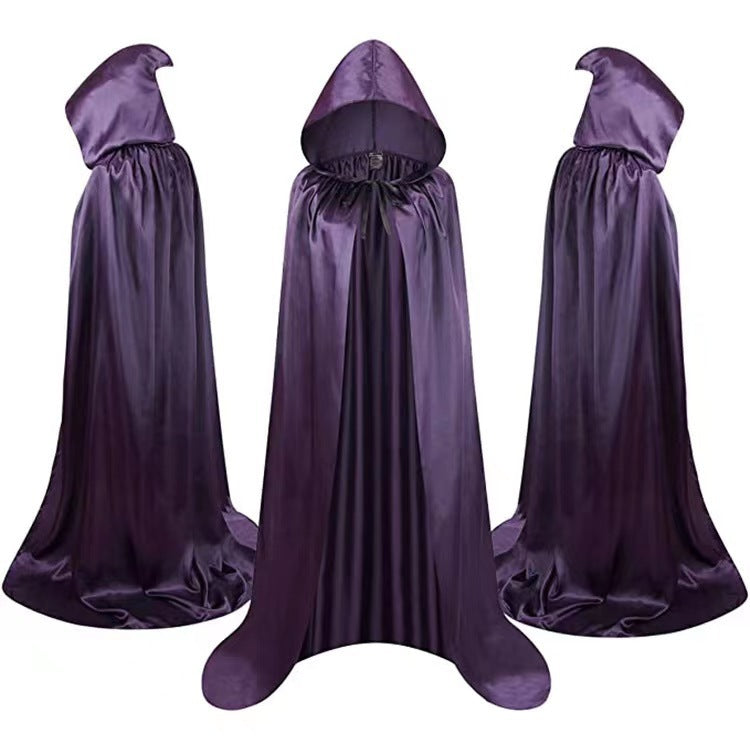 Children’s Halloween Wizard Cloak | Hooded Cape Costume for Kids & Party Dress-Up
