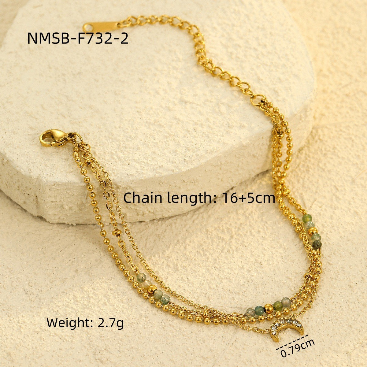 Natural Stone Freshwater Pearl Stainless Steel Bracelet