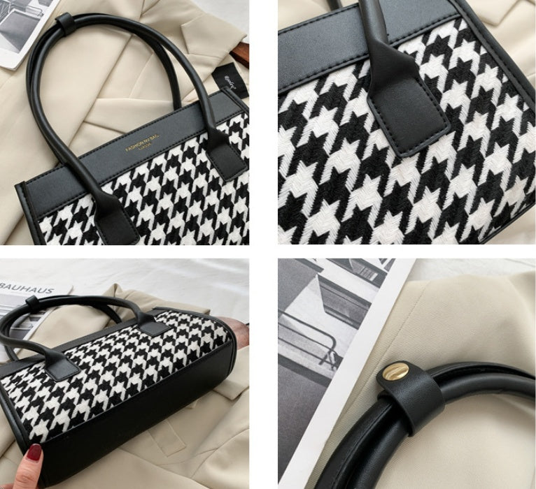 New Tide Autumn Winter Fashion Plaid Hand Carry Bag – Versatile Style