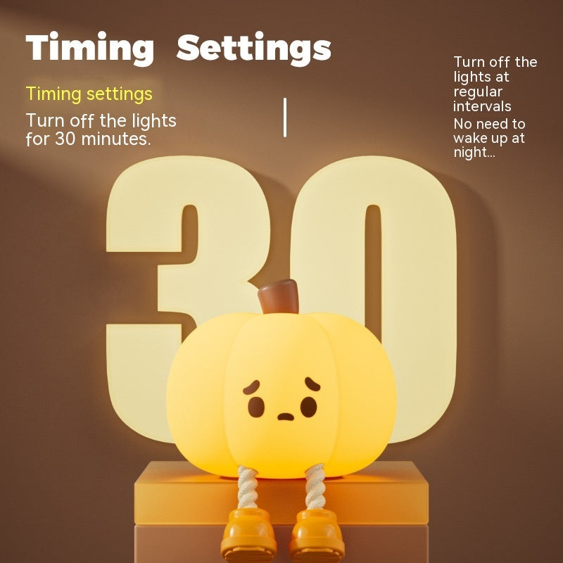 Pumpkin Silicone Night Lamp | Cute Halloween Pat Lamp & Ambient Light