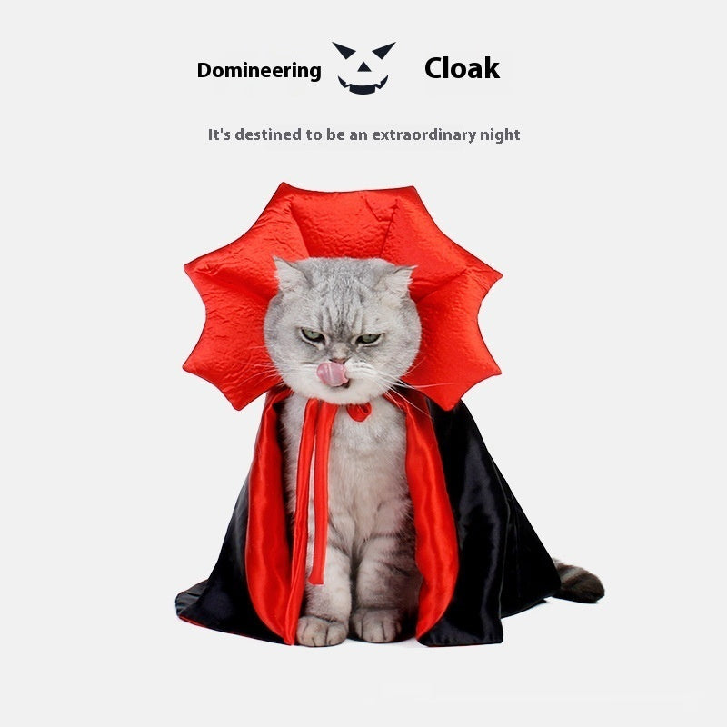 Halloween Pet Vampire Cloak | Cute Cosplay Costume for Small Dogs & Cats