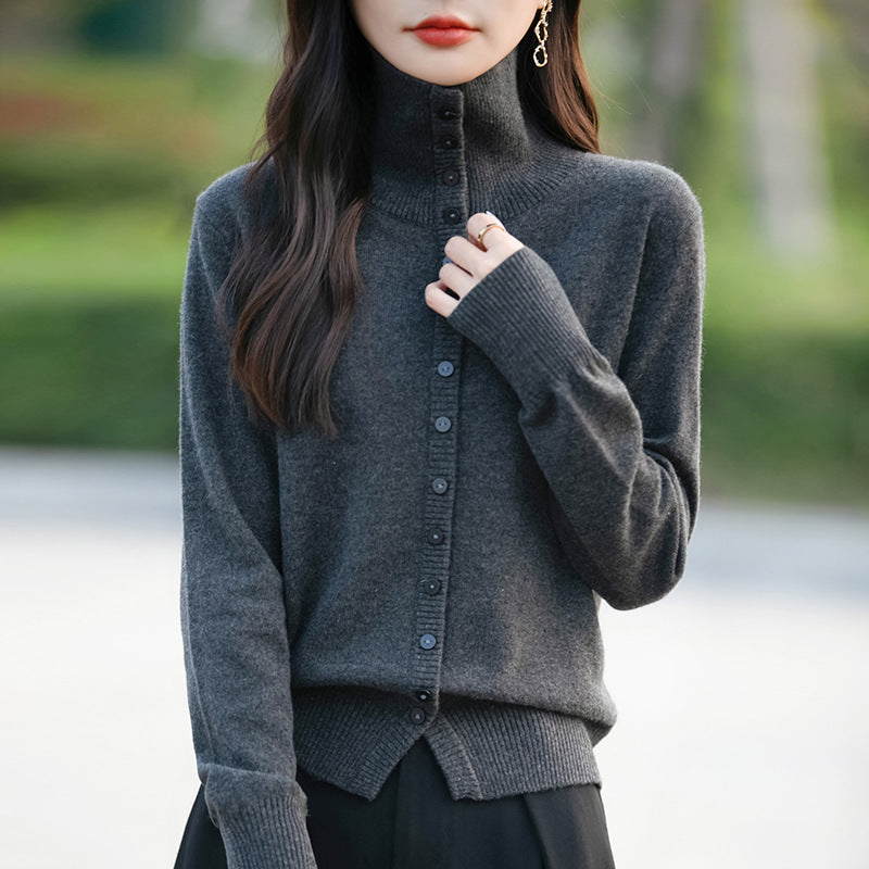 Korean-Style Loose Knit Coat