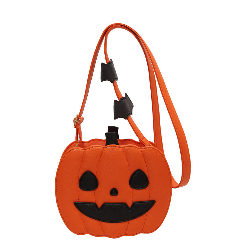 Halloween Pumpkin Crossbody Bag | Funny Cartoon Bat Shoulder Bag for Women