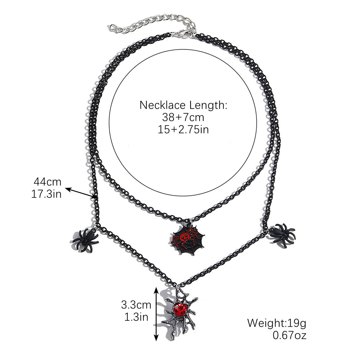 Halloween Necklace – Bat, Ghost, Skull, Pumpkin & Spider Pendant Accessories