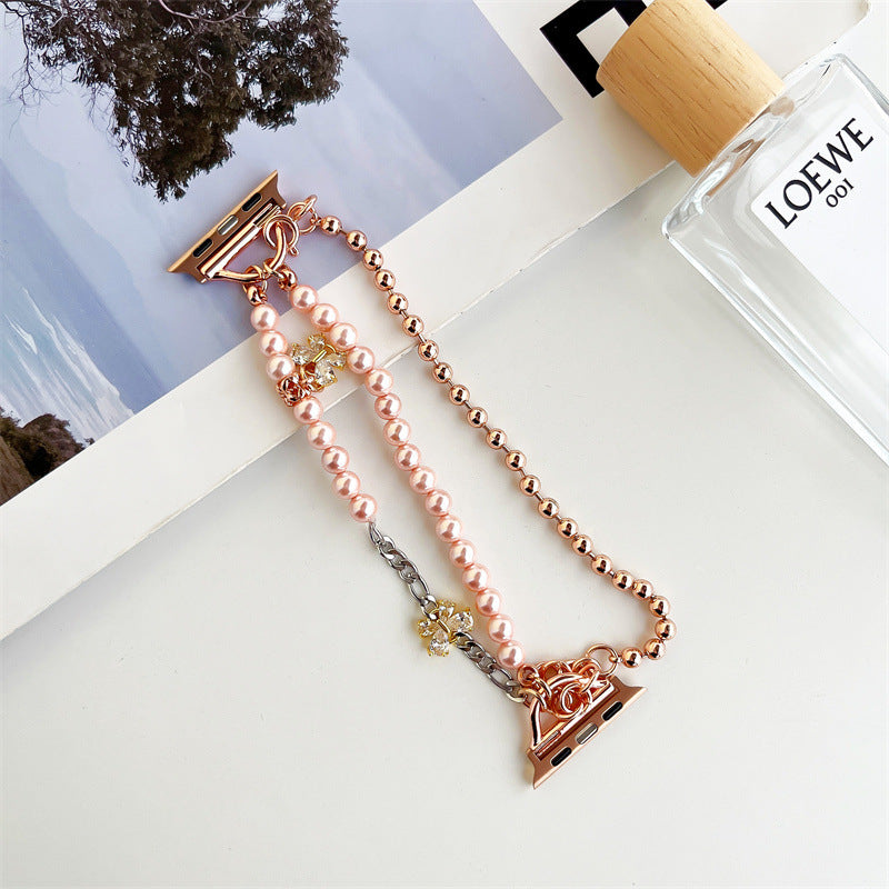 Pearl Metal Chain Watch with Small Fragrance