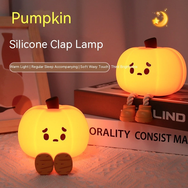 Pumpkin Silicone Night Lamp | Cute Halloween Pat Lamp & Ambient Light