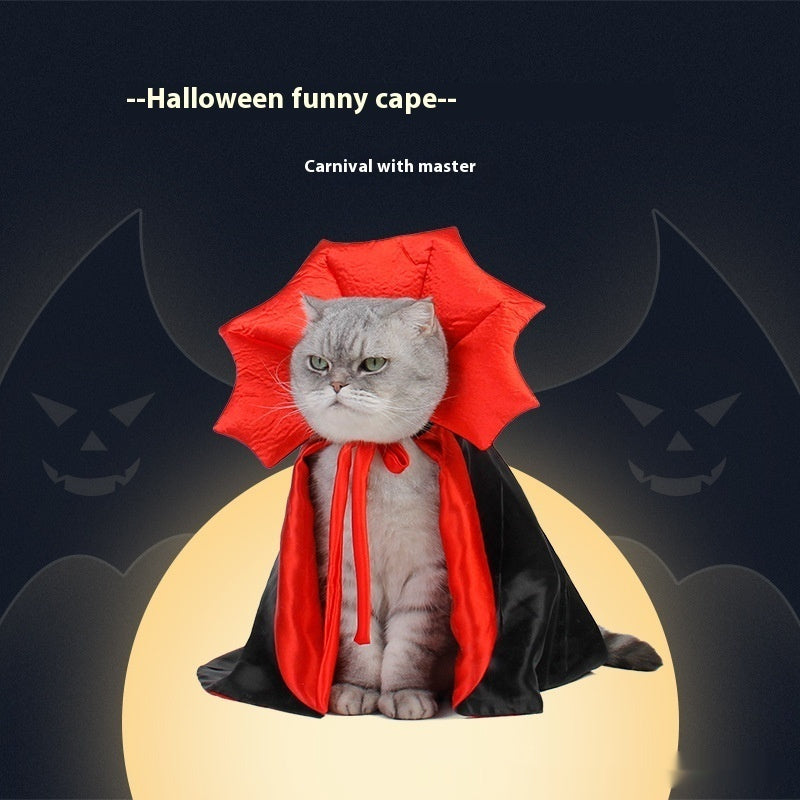 Halloween Pet Vampire Cloak | Cute Cosplay Costume for Small Dogs & Cats