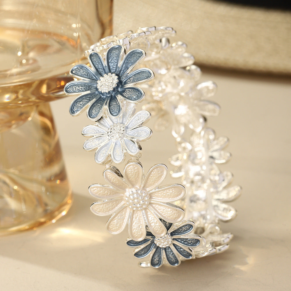 Zinc Alloy Oil-Dripping Color Elastic String Bracelet – Advanced Design