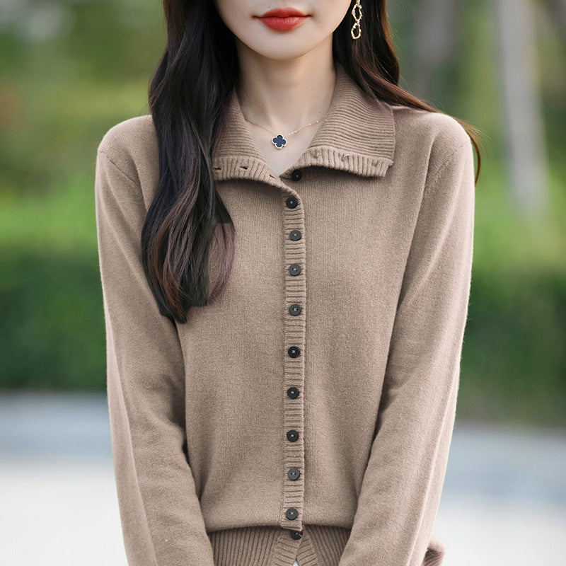 Korean-Style Loose Knit Coat