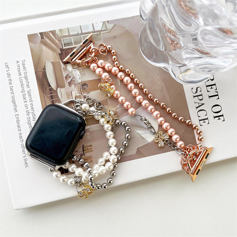 Pearl Metal Chain Watch with Small Fragrance