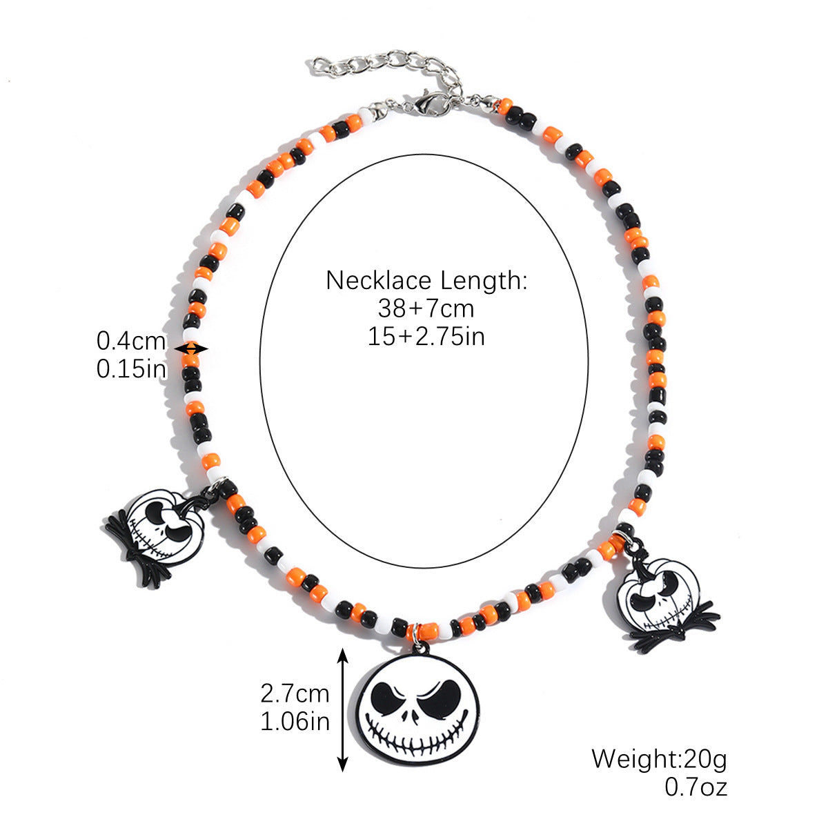 Halloween Necklace – Bat, Ghost, Skull, Pumpkin & Spider Pendant Accessories