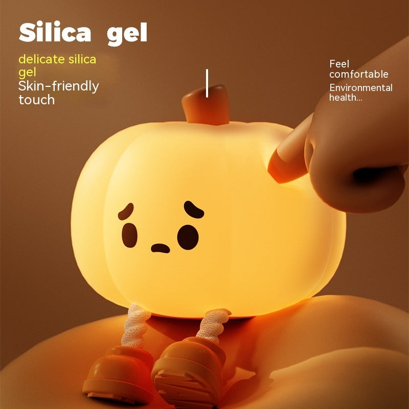 Pumpkin Silicone Night Lamp | Cute Halloween Pat Lamp & Ambient Light