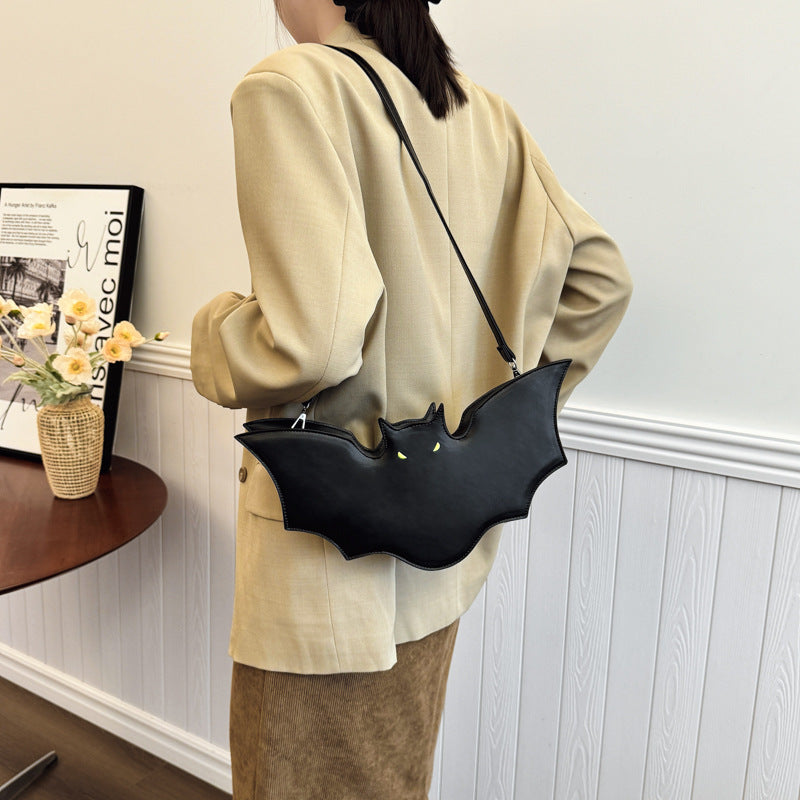 Halloween Bat Shoulder Messenger Bag – Spooky Halloween Bag for Kids & Women