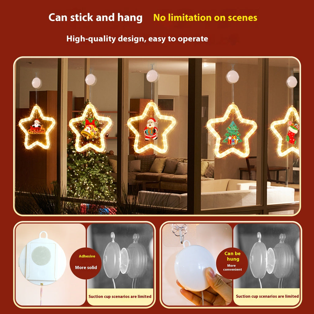 LED Christmas Star Pendant Light | Window & Door Holiday Decoration
