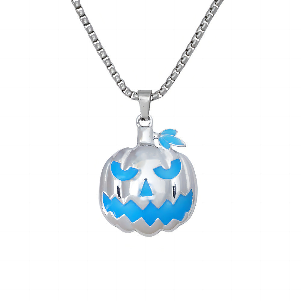 Halloween Luminous Pumpkin Necklace | Glowing Ghost Pendant Fashion Jewelry Gift