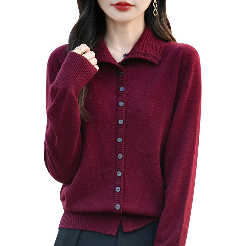 Korean-Style Loose Knit Coat