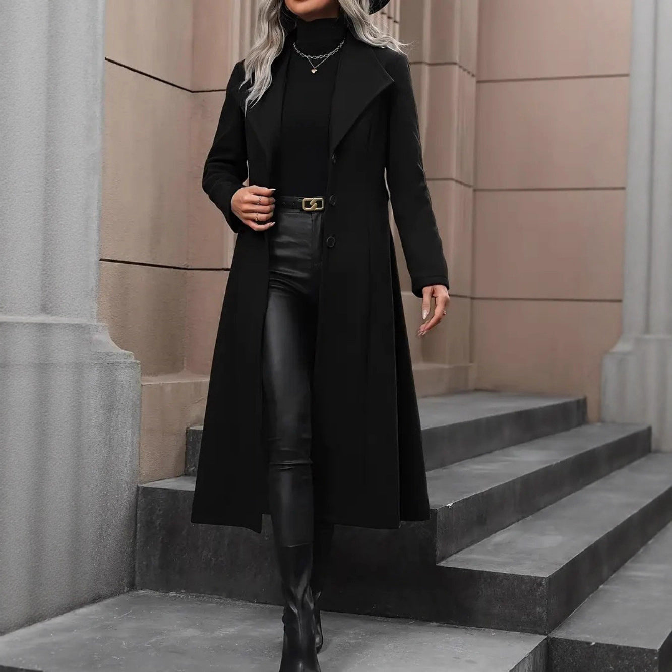 Minimalist Belted Coat | Oversized Elegant Winter Wear