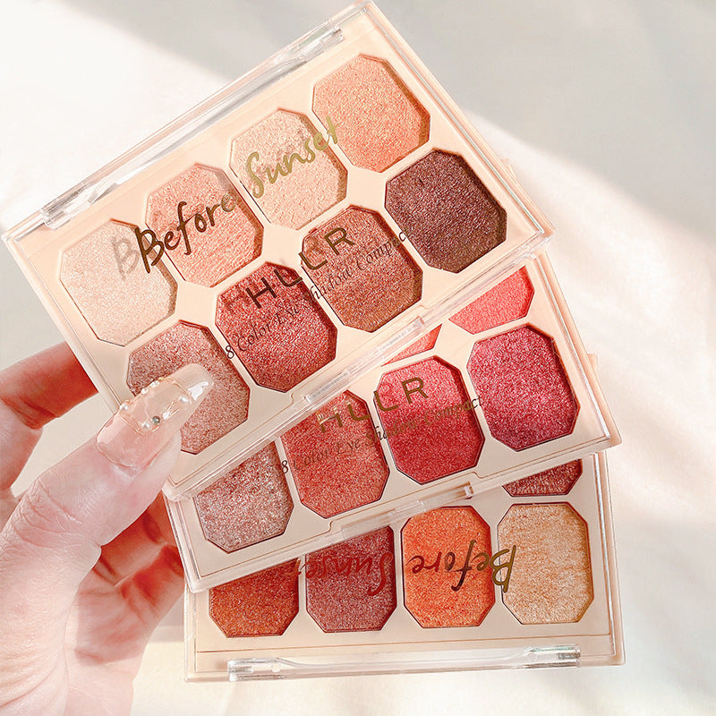 Earth Tone Eyeshadow Palette – Pearl Milk Tea Color Makeup Set