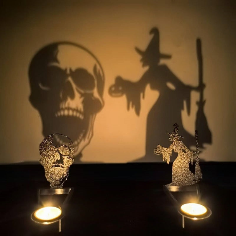Halloween Candlestick Decoration | Creative Desktop Ornament & Party Décor
