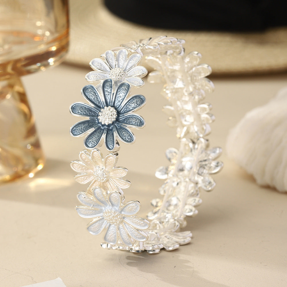 Zinc Alloy Oil-Dripping Color Elastic String Bracelet – Advanced Design