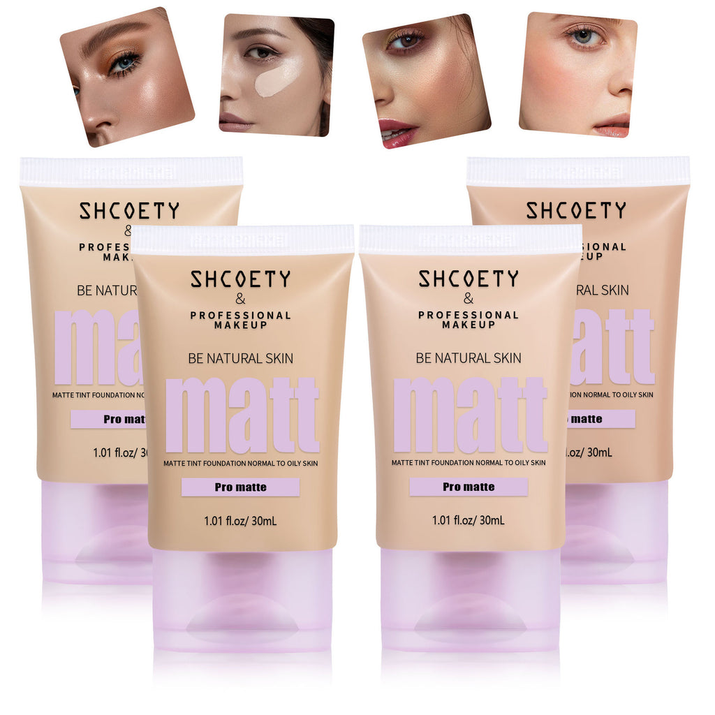 4-Color Longwear Foundation & Concealer BB Cream | Natural Brightening Skin Tone